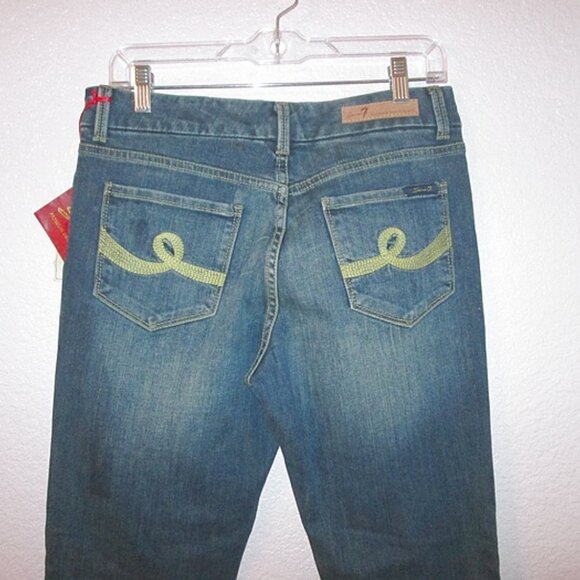 NWT Seven7 BOOTCUT Jeans Size 6 STRETCH Mid Rise DENIM Pockets WESTERN 31x32 - Picture 6 of 10